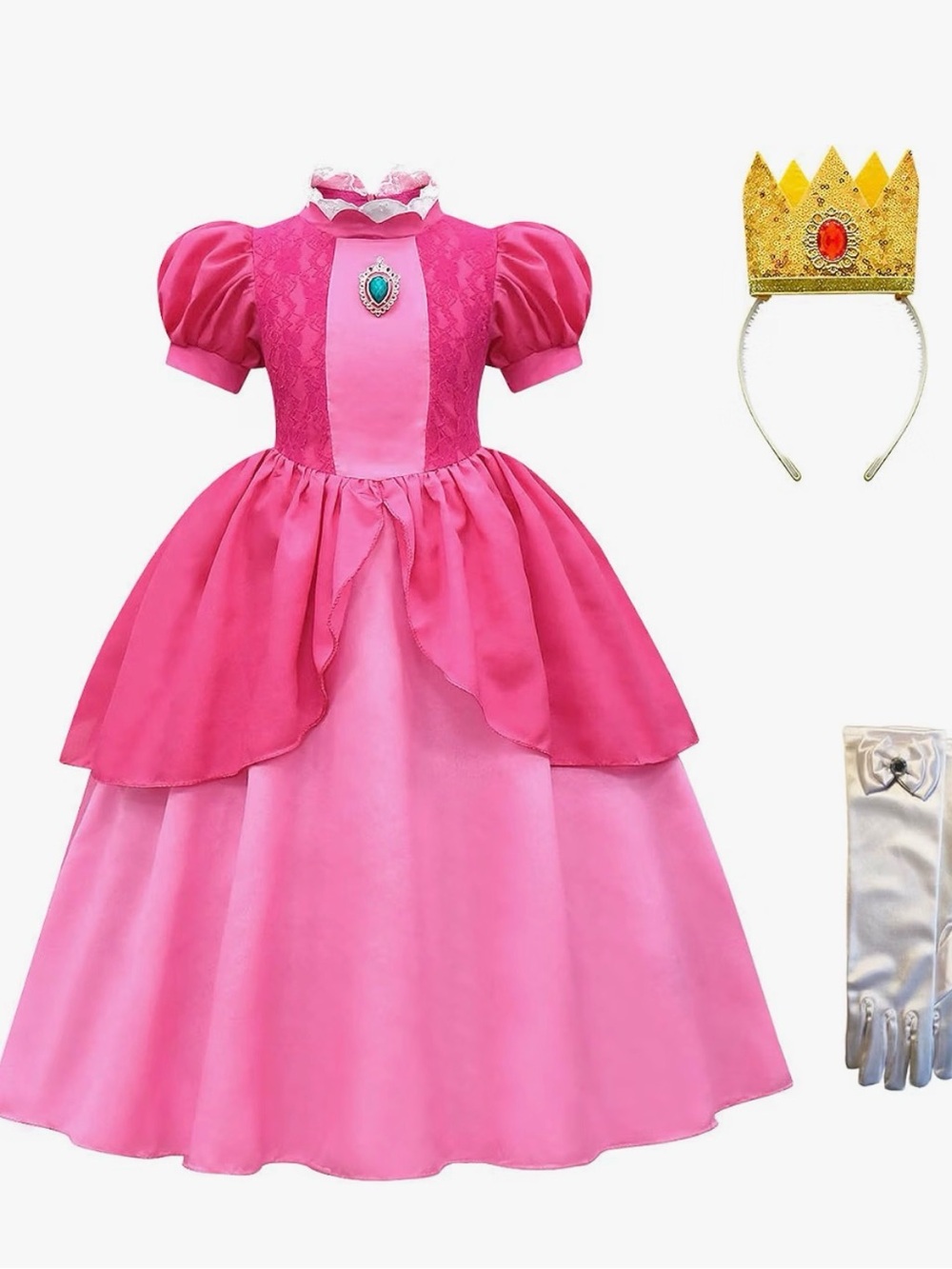 Kids Princess Costume Dress Set - Pink